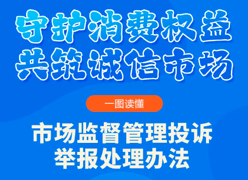 普法宣传①丨守护消费权益  共筑诚信市场 一图读懂《市场监督管理投诉举报处理办法》