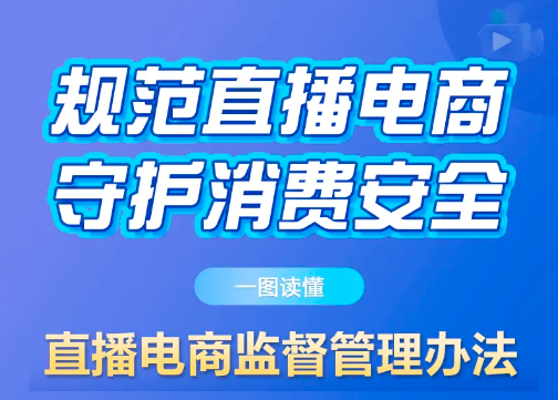 普法宣传⑤丨规范直播电商 守护消费安全 一图读懂《直播电商监督管理办法》